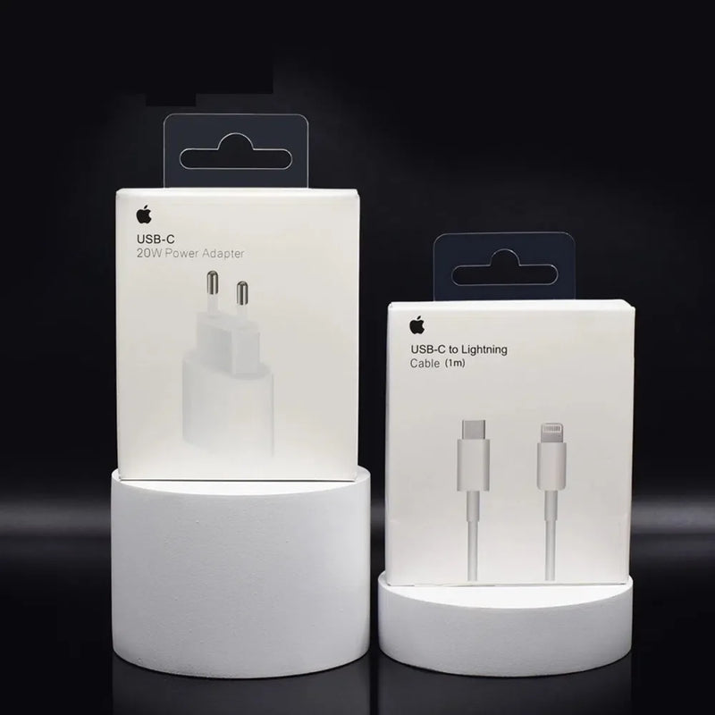 KIT CARREGADOR APPLE ORIGINAL (1 ANO DE GARANTIA)