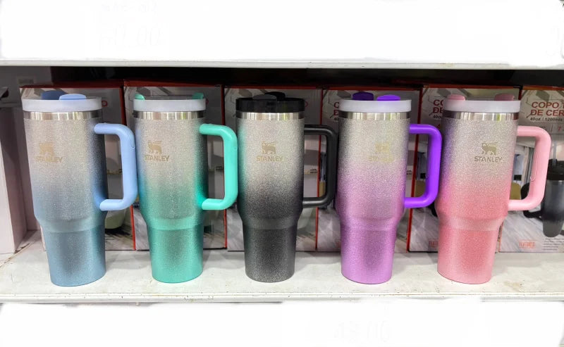 COPO 1200ML BRINHANTE, TAMPA BRANCA 40OZ