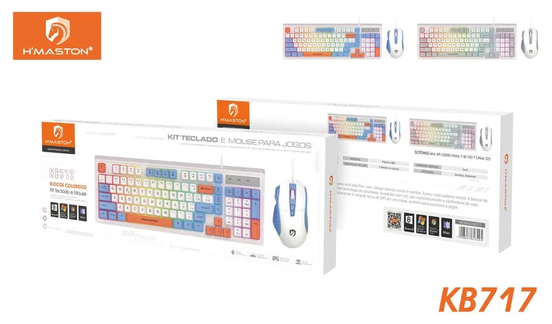 KIT TECLADO E MOUSE KB717